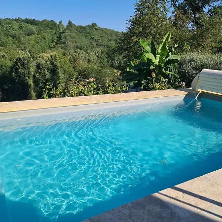 別荘 En Pierre- 8 Pers- 4ch- Piscine & Clim-proche Sarlat- Vue Panoramique